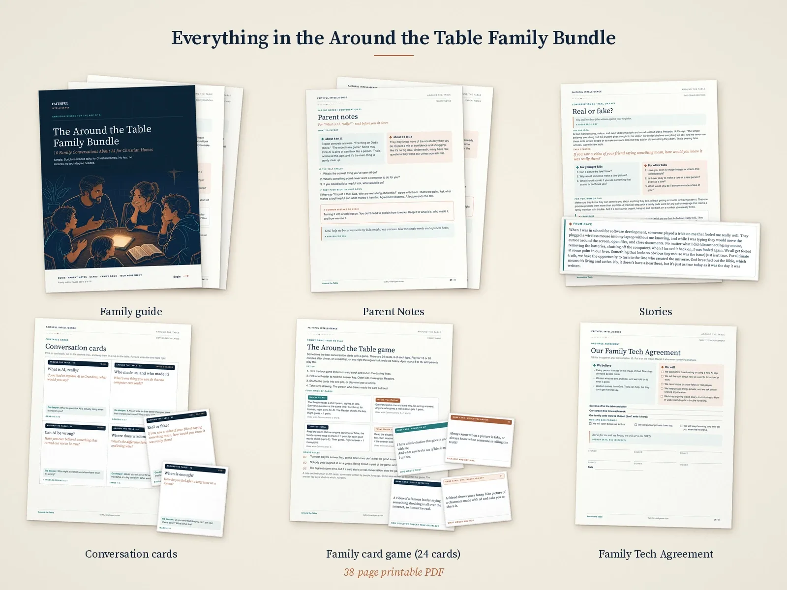Everything you get with The Around the Table Family Bundle
