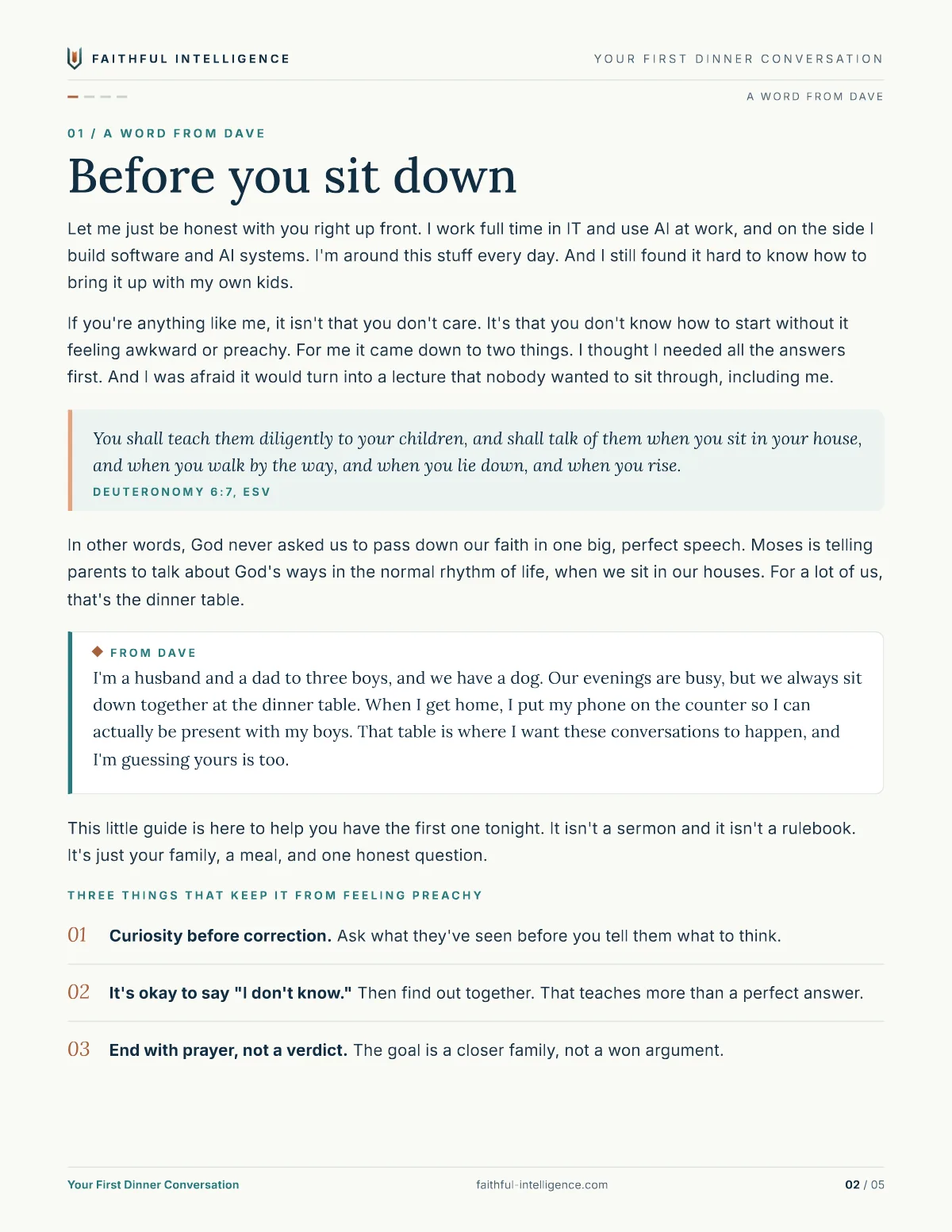 Your First Dinner Conversation: Page 2